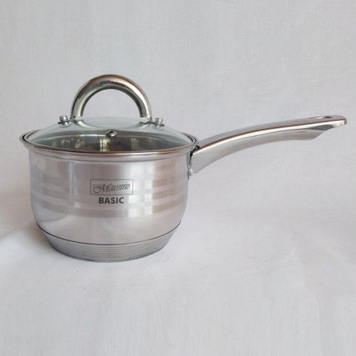 Ковш кухонный Maestro MR-3513-16S, 2.1 л, 16 см, из нержавеющей стали с крышкой, для всех типов плит | Зображення 5