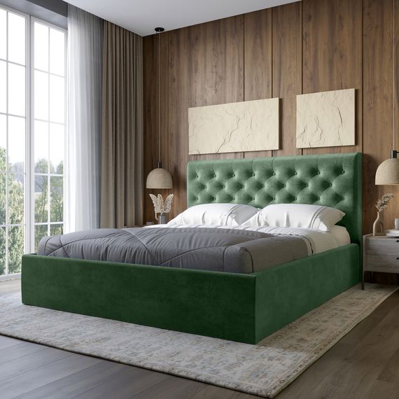 Двоспальне ліжко з м`яким узголів`ям LION Аврора Лілі 37 160х200 см (LION-041678)