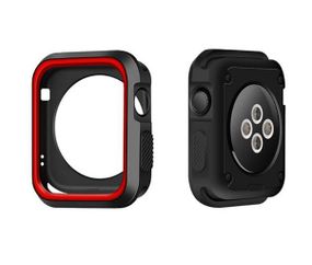 Силиконовый защитный корпус Primo для Apple Watch 38mm - Black / Red