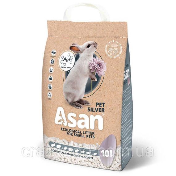 Целюлозний наповнювач для гризунів Asan Pet Pure Silver 10 л 03538
