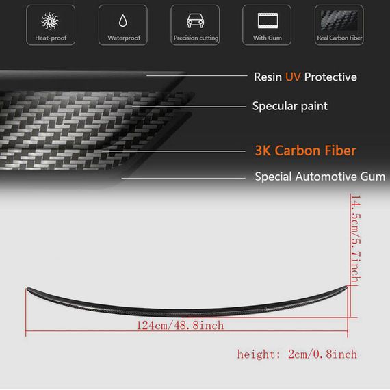 Спойлер Lip V3 (Карбон) для Ауди A6 C7 2011-2017 гг | Зображення 4