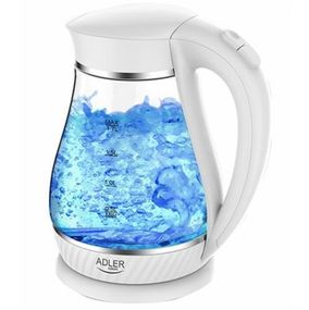 Електрочайник скляний Adler AD 1274 білий 1,7 л, 2200 Вт