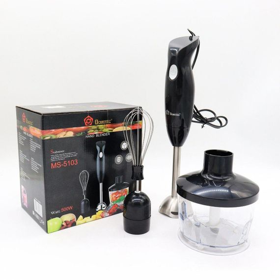 Блендер занурювальний 3в1 Domotec MS-5103, 500W / Ручний блендер-подрібнювач | Зображення 9