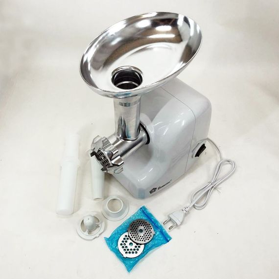 Мясорубка професиональна Domotec MS-2017 | Мясорубка для томатов | Электрическая мясорубка HX-183 с насадками | Зображення 3