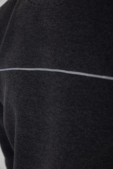 Батник чоловічий на флісі, колір темно-сірий, 244R2556 | Зображення 4