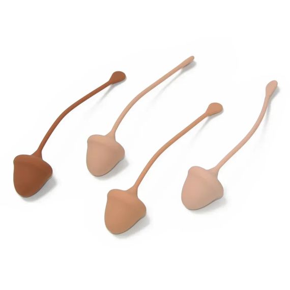 Набір вагінальних кульок Sweet Em, 4 шт з різною вагою, коричневі, 2.8 х 14.5 см Sex Aura | Зображення 2