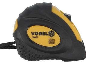 Рулетка з метричною шкалою VOREL : l= 3 м, w= 16 мм, 2 фиксатори 10061