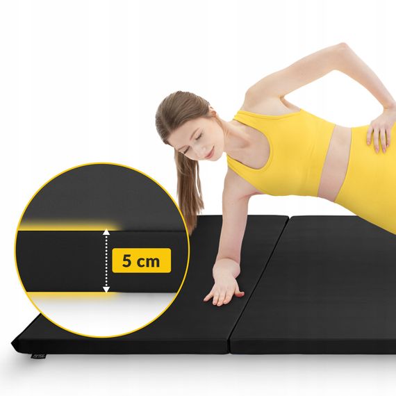 Мат гімнастичний складаний 4FIZJO XL 240 x 120 x 5 см Black (P-5907739319708) | Зображення 8