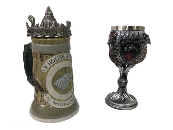 Подарунковий набір Кухоль Game Of Thrones House Stark Гра Престолів Дім Старків і Келих Fire and Blood | Зображення 1