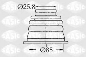 Пильовик RENAULT, PEUGEOT, CITROEN, VOLVO (вир-во SASIC) SASIC 4003408 на RENAULT SUPER 5 (B/C40_)