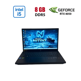Игровой ноутбук Acer Nitro V15 ANV15-51 / 15.6" (1920x1080) IPS / Intel Core i5-13420H (8 (12) ядер по 3.4 - 4.6 GHz) / 8 GB DDR5 / 512 GB SSD / nVidia GeForce RTX 4050, 6 GB GDDR6, 96-bit / WebCam б/у