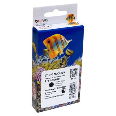 Картридж Barva Canon PFI-300MBK 4192C001 1750с matte black (IC-PFI300MBK)