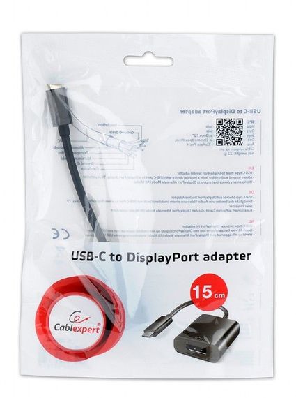 Адаптер-перехідник USB Type-C на DisplayPort Cablexpert A-CM-DPF-01 | Зображення 1