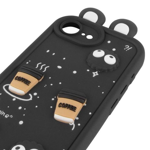 Чохол TPU Toys Case with Ears для Apple iPhone 16e / 17e (6.1") Black | Зображення 3