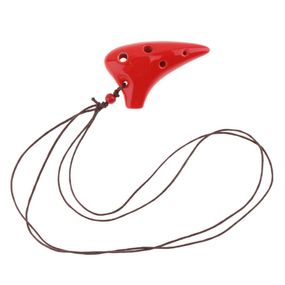 Окарина Alfabeto OC6M-RD // Mini Ceramic Ocarina (Red) (зозуля, свищик, свисткова флейта)