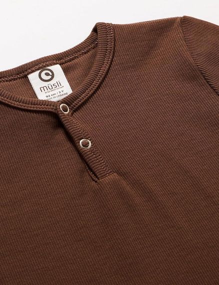 Дитячий лонгслів для хлопчика Green Cotton 110 см Шоколадний (25111258) | Зображення 1