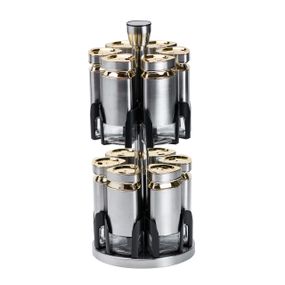 Набор баночек для специй 12 шт по 120 мл на подставке Карусель HP1327