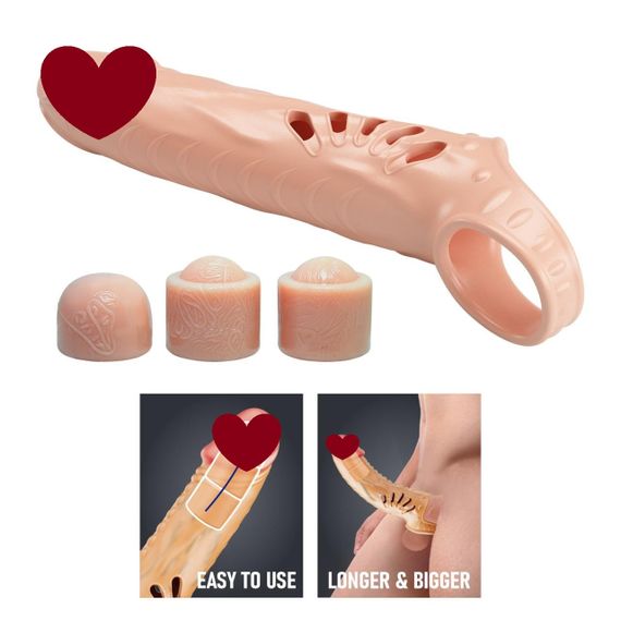 Насадка на пенис PRETTY LOVE Rafael с фиксирующей петлей, 24.3 х 4.6 см sexstyle