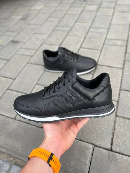 кросівки демісезонні натуральна шкіра преміум Clubshoes колір чорний / білий | Зображення 4