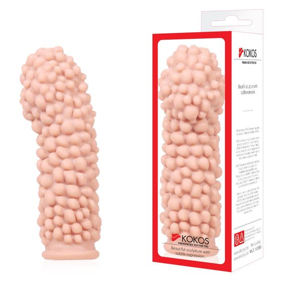 Насадка на член Kokos Extreme Sleeve ES.08 розмір M, потовщувальна, стимулюючий рельєф | Зображення 3