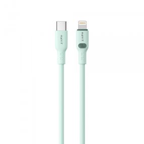 Кабель USB-C - Lightning HAVIT HV-CB6281 PD30W 3A 1м Green