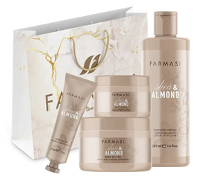 Набір для тіла: масло + скраб + крем для душу + крем для рук + пакет Farmasi