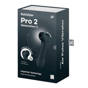 Кліторальний стимулятор - Satisfyer Pro 2 Generation 3 With Liquid Air Black sexstyle