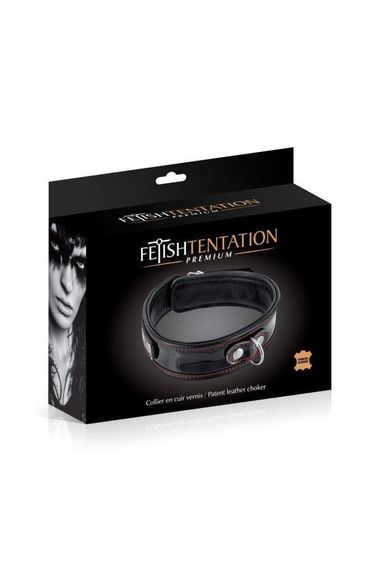 Ошейник Fetish Tentation Premium Patent leathe chocker Черный One Size | Зображення 2