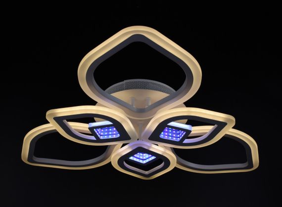 Люстра світлодіодна стельова LED світильник для квартири на стелю лед з пультом 26036 Білий 10х60х60 см. | Зображення 7