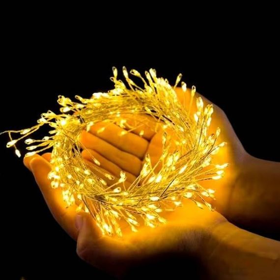 Гірлянда Роса зелений дріт USB з пультом д/в 20м 600LED