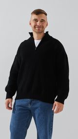 Джемпер однотонний чоловічий LAWA MBC02388 L Чорний shop (2888000018700)