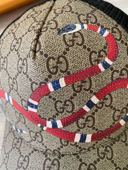 Кепка Gucci Kingsnake Print GG Supreme Baseball Hat | Зображення 2