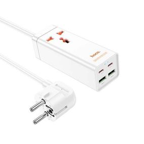 Мережевий фільтр HOCO AC10A на 1 розетку + 2 USB + 2 USB-C, 65W, кабель 1, 5 м