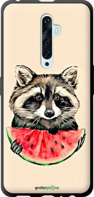 Чохол на Oppo Reno 2Z Єнотик з кавуном "4605b-1867-2448"