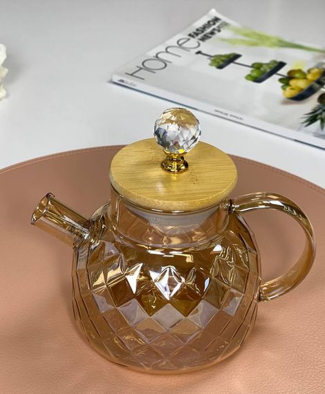 Заварник Olens Бурштиновий Ромбус 102-978 600 мл золотистий