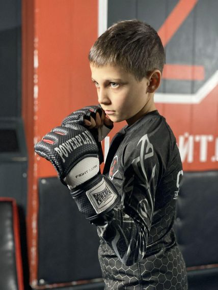 Рукавиці для MMA PowerPlay 3075 Чорні-Білі L | Зображення 8