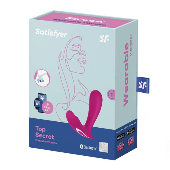 Смарт-вібратор у трусики Satisfyer Top Secret Pink вагінально-кліторальний, 2 мотори | Зображення 6