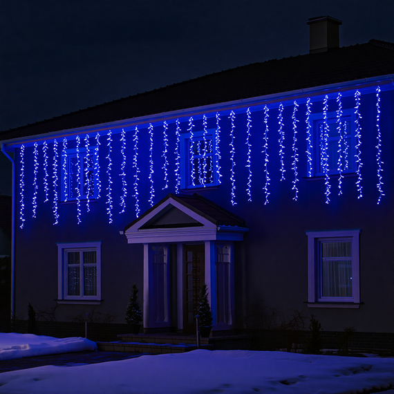 Уличная гирлянда Бахрома 36 м 600 LED белый провод Синий 36MWBL | Зображення 2