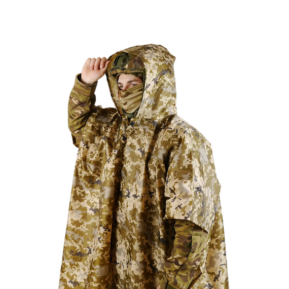 Пончо-дощовик в кольорі піксель | Зображення 1