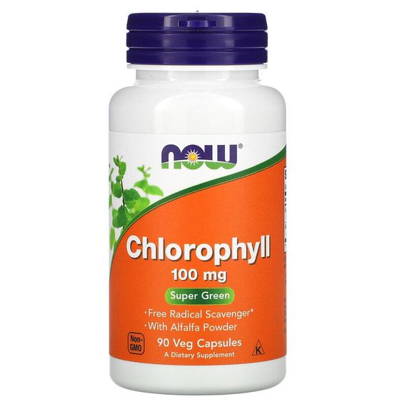 Комплекс для травлення NOW Foods Chlorophyll 100 mg 90 Veg Caps