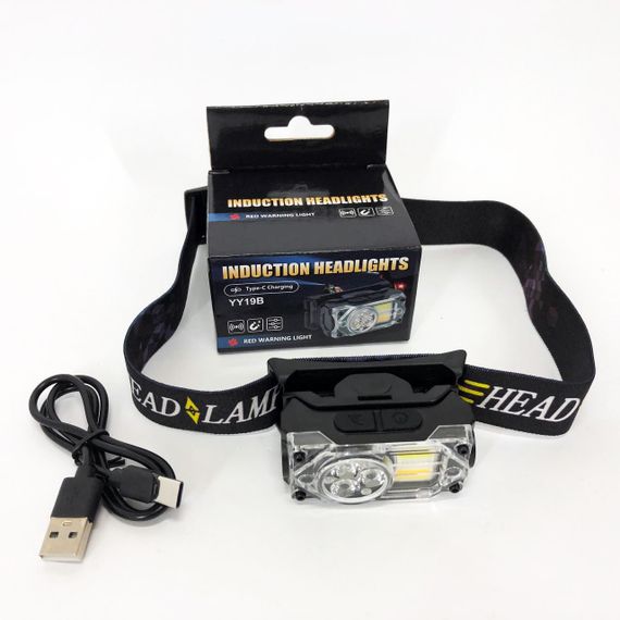 Налобный фонарь для рыбалки кемпинга YY-19B-3SMD+2COB(white+yellow+red), Мощный фонарь для рыбалки EB-58 | Зображення 4