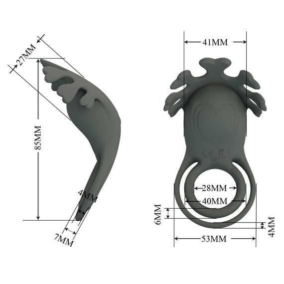 Кільце ерекційне Pretty Love - Master ring, 7 vibration functions, BI-210311-2 Sex Aura | Зображення 7