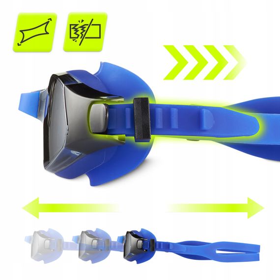 Окуляри для плавання TSUNAMI Anti-Fog 3 в 1 чохол, беруші та затискач для носа Blue (P-5905973401784) | Зображення 4