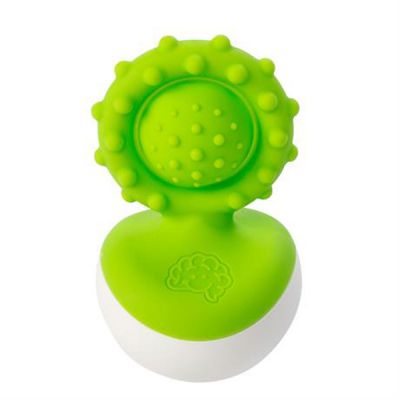 Погремушка Fat Brain Toys прорезыватель-неваляшка dimpl wobl зеленый (F2173ML)