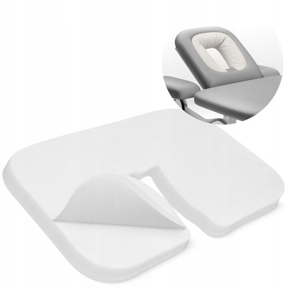 Накладка на підголівник масажного столу 4FIZJO одноразова, набір 50 шт White (P-5905973406840)