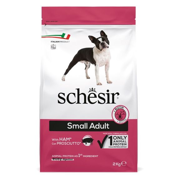 Сухий корм із шинкою для собак малих порід Schesir Dog Small Adult Ham, 2 кг