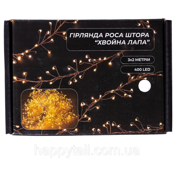 Новогодняя гирлянда Хвойная лапа 3х2 м 400 LED  Белый свет D400LED2MW | Зображення 3