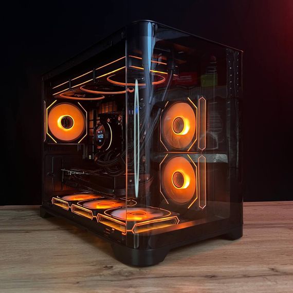 Збірка на замовлення: ігровий ПК GameMax Hype-M Black Tower / AMD Ryzen 7 7700 (8 (16) ядер по 3,8 - 5,3 ГГц) / 32 ГБ DDR5 / 2000 ГБ SSD M.2 / nVidia GeForce RTX 5070, 12 ГБ GDDR7, 192-bit / 750 Вт | Зображення 1
