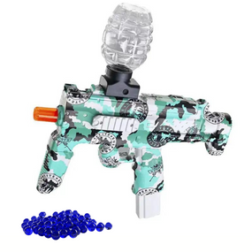 Игрушечный Гелевый Бластер Детский Электрический Пистолет с Орбизами на Аккумуляторе МР7 Зеленый