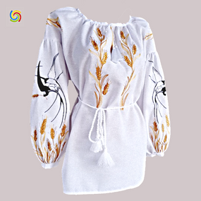 Рубашка Украинская вышиванка  31992 цвет белый размер M